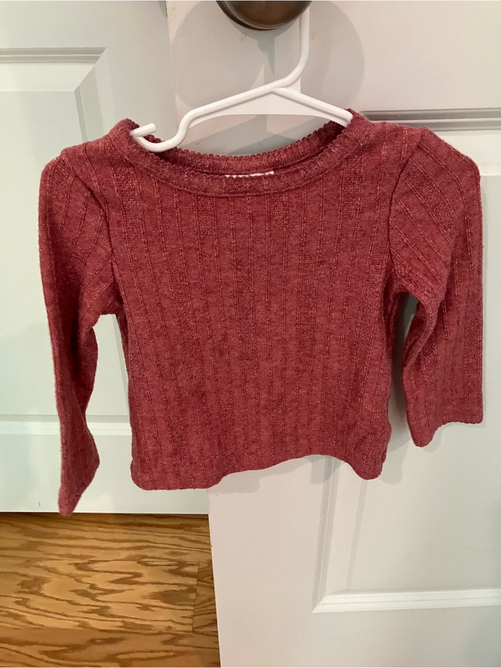 Cat & Jack Girls' Long-Sleeve Ribbed Tee - Rose